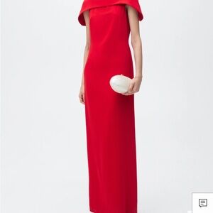 MANGO Straight dress with cape collar